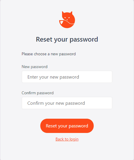 Reset your password 3