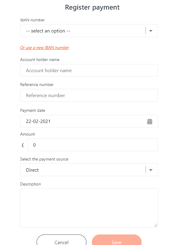 Betaling registreren 2